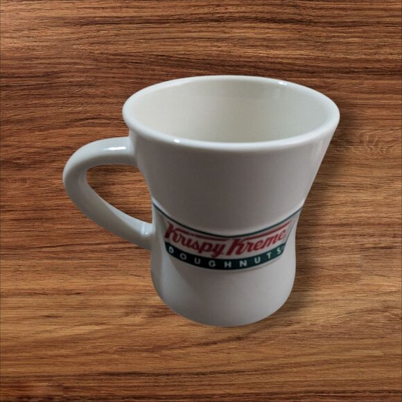 Krispy Kreme Doughnuts Ceramic Mug White Logo Coffee Cup 14oz - Picture 1 of 8